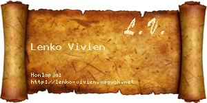 Lenko Vivien névjegykártya